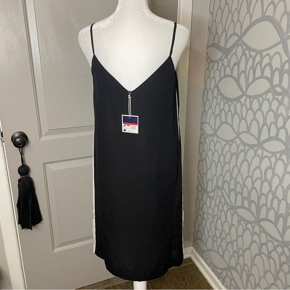 Kaari Blue Size XS Dress Black White Spaghetti Strips Sleeveless - Picture 3 of 7